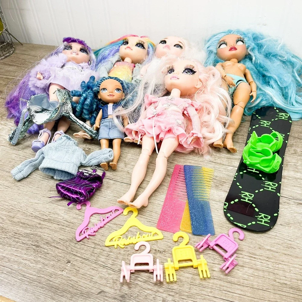 Rainbow High Shadow High Doll Lot Violet Amaya Bella Skyler Hali Accessories